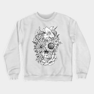 Flower skull illustration Crewneck Sweatshirt